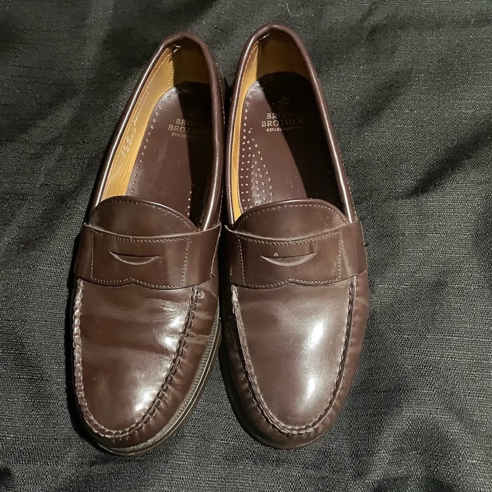 Brooks Brothers Brown Leather Loafers Size:10D